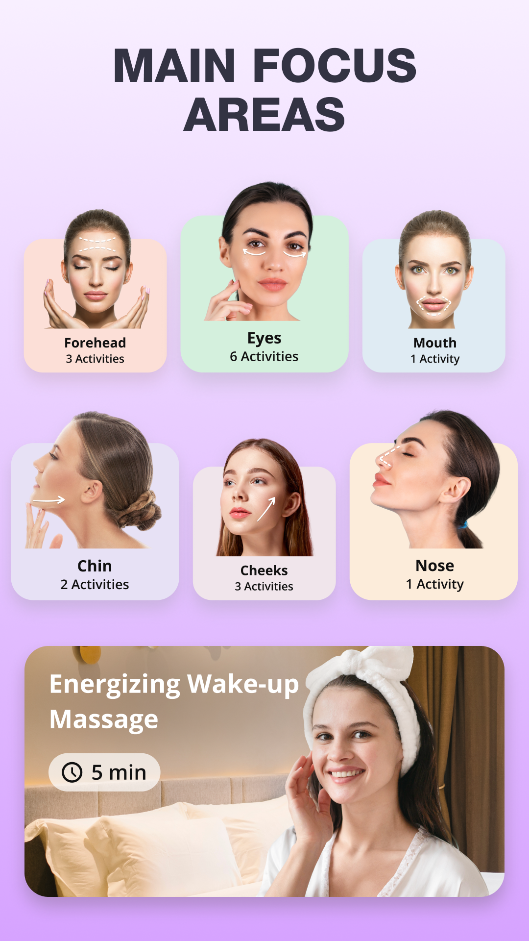 اسکرین شات 2 برنامه Face Yoga Exercise & Face Lift