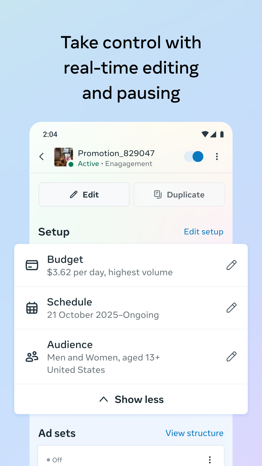 اسکرین شات 4 برنامه Meta Ads Manager