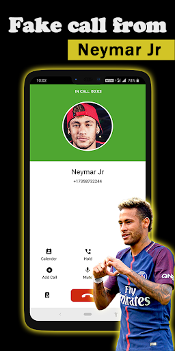 اسکرین شات 2 برنامه Fake call Neymar Jr