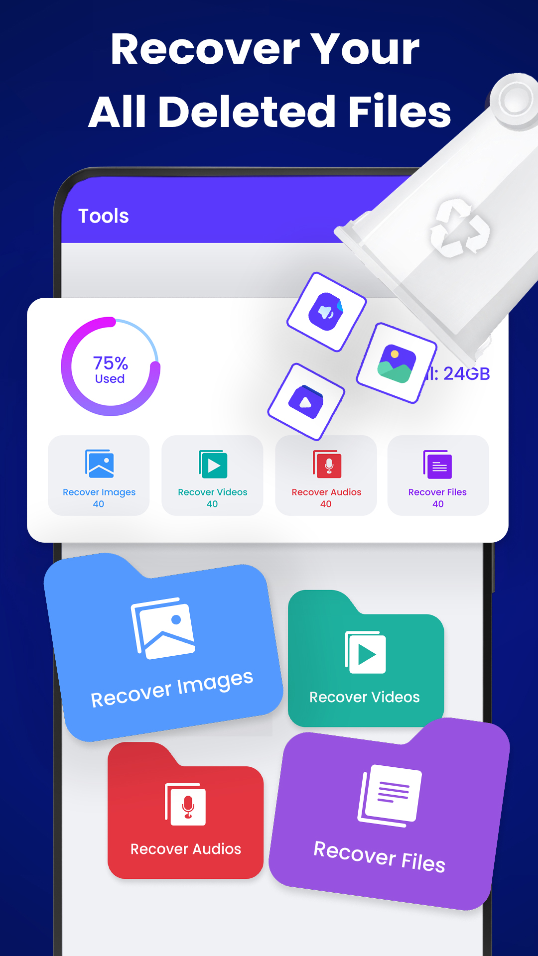 اسکرین شات 3 برنامه Photo Recovery - File Recovery
