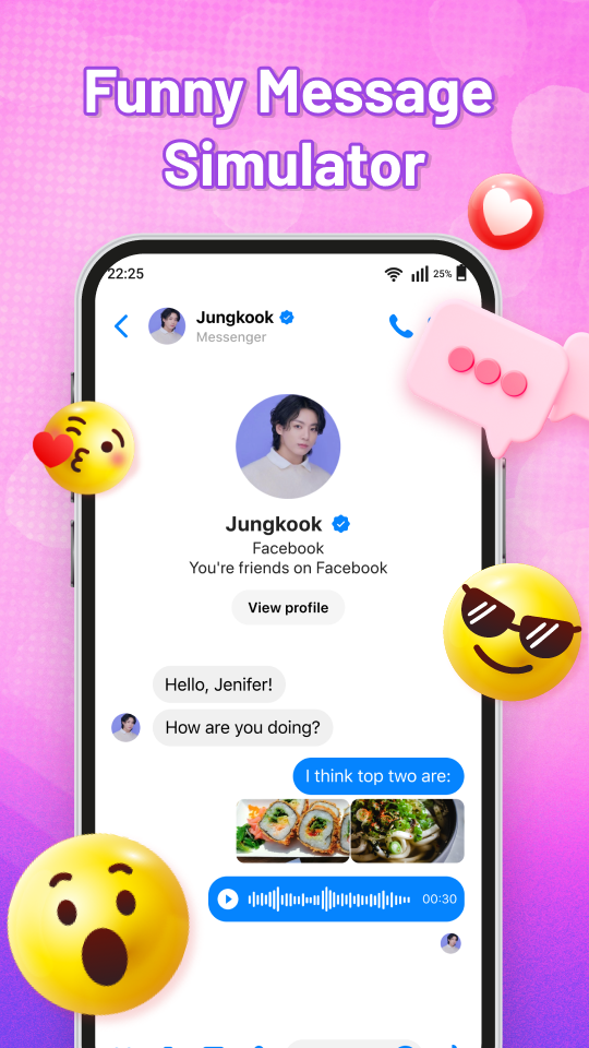 اسکرین شات 4 برنامه Prank Video Call & Fake Chat