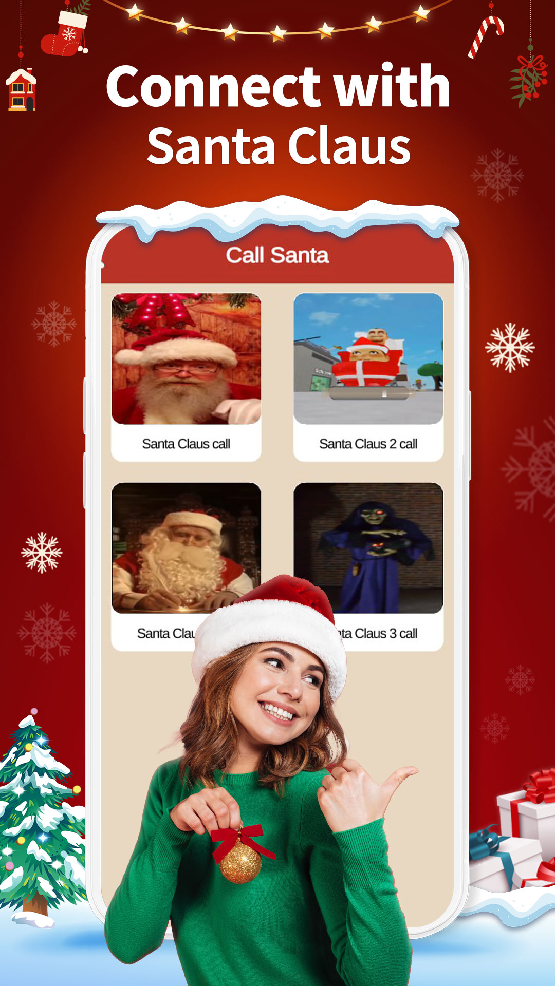 اسکرین شات 4 برنامه Call Santa 2 - Prank App