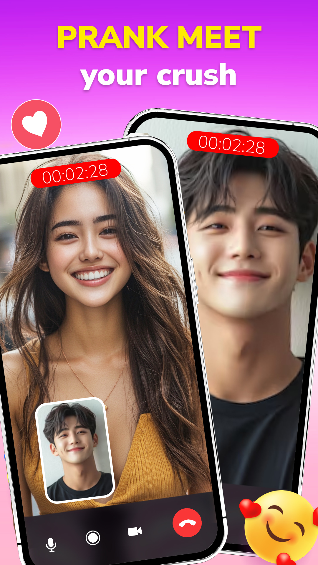 اسکرین شات 2 برنامه Prank Video Call & Fake chat