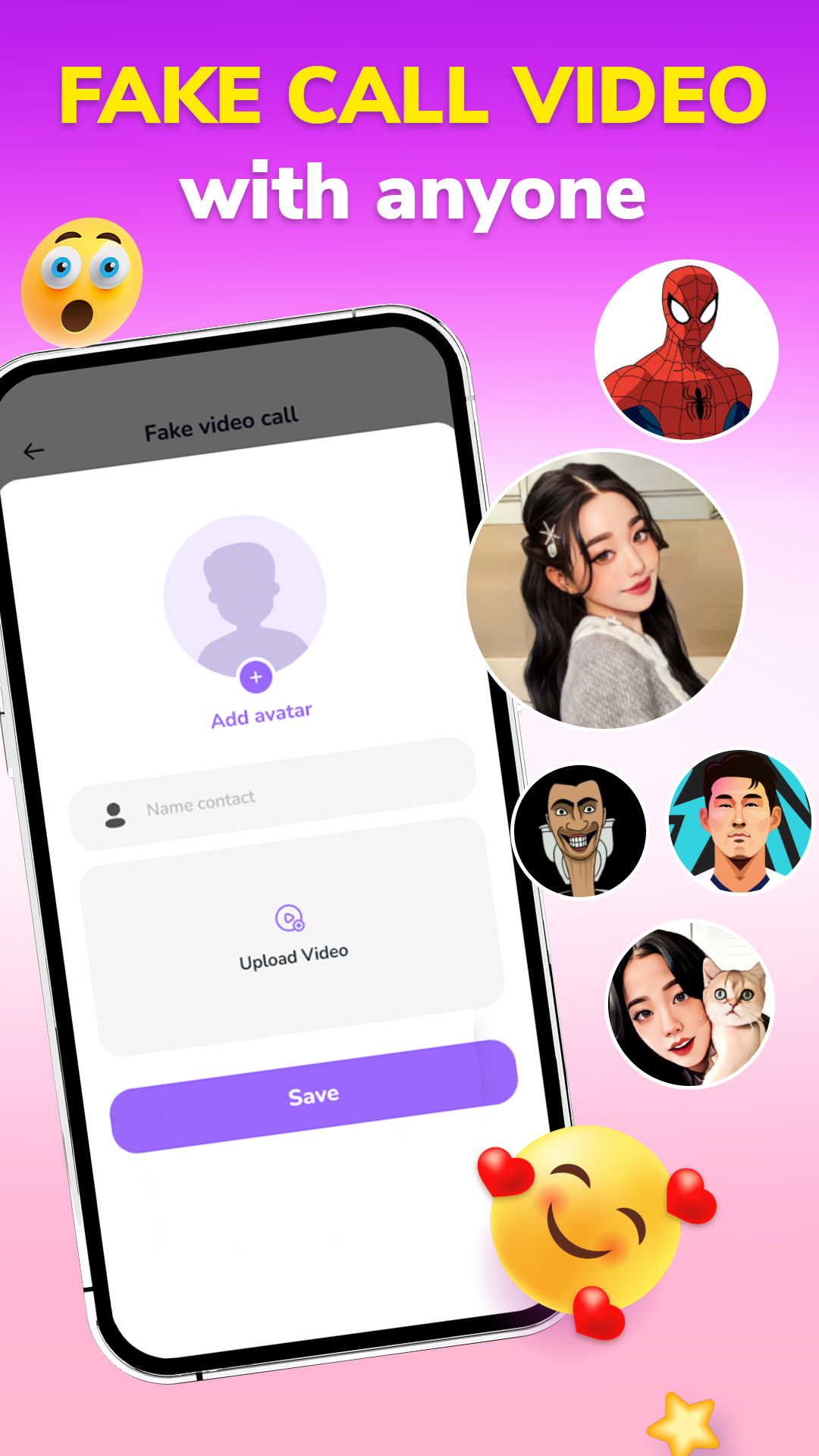 اسکرین شات 5 برنامه Prank Video Call & Fake chat