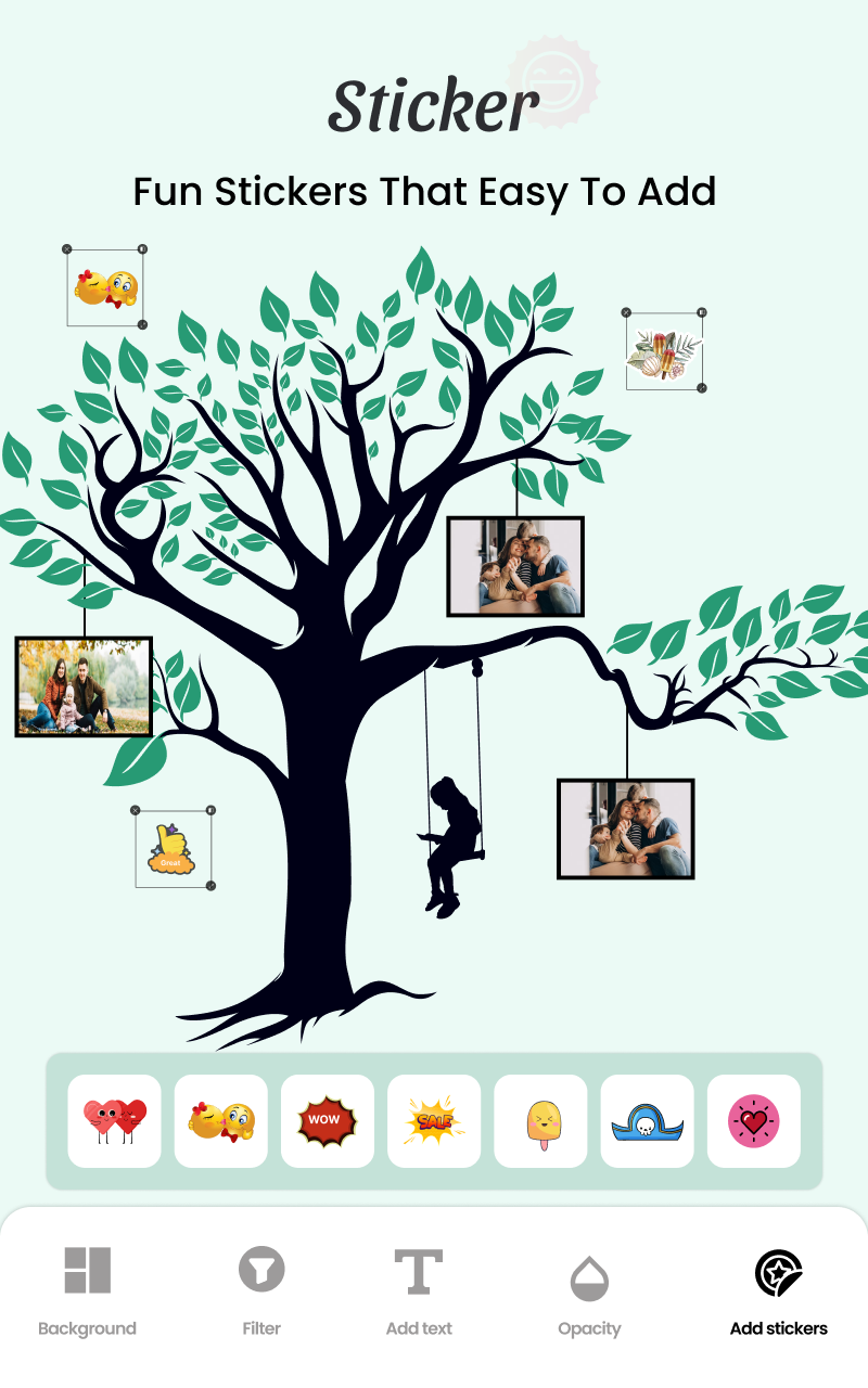 اسکرین شات 7 برنامه Family Photo Frame - Tree Grid