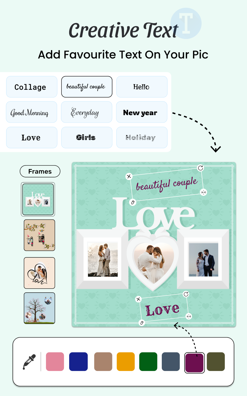 اسکرین شات 2 برنامه Family Photo Frame - Tree Grid