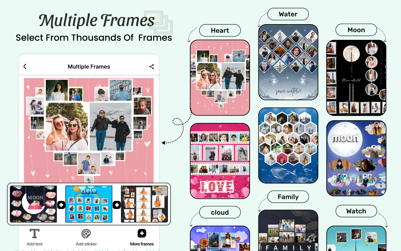 اسکرین شات 1 برنامه Family Photo Frame - Tree Grid