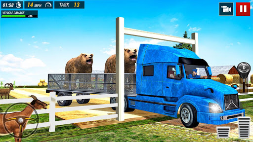 اسکرین شات 5 بازی Offroad Truck Animal Transport Games