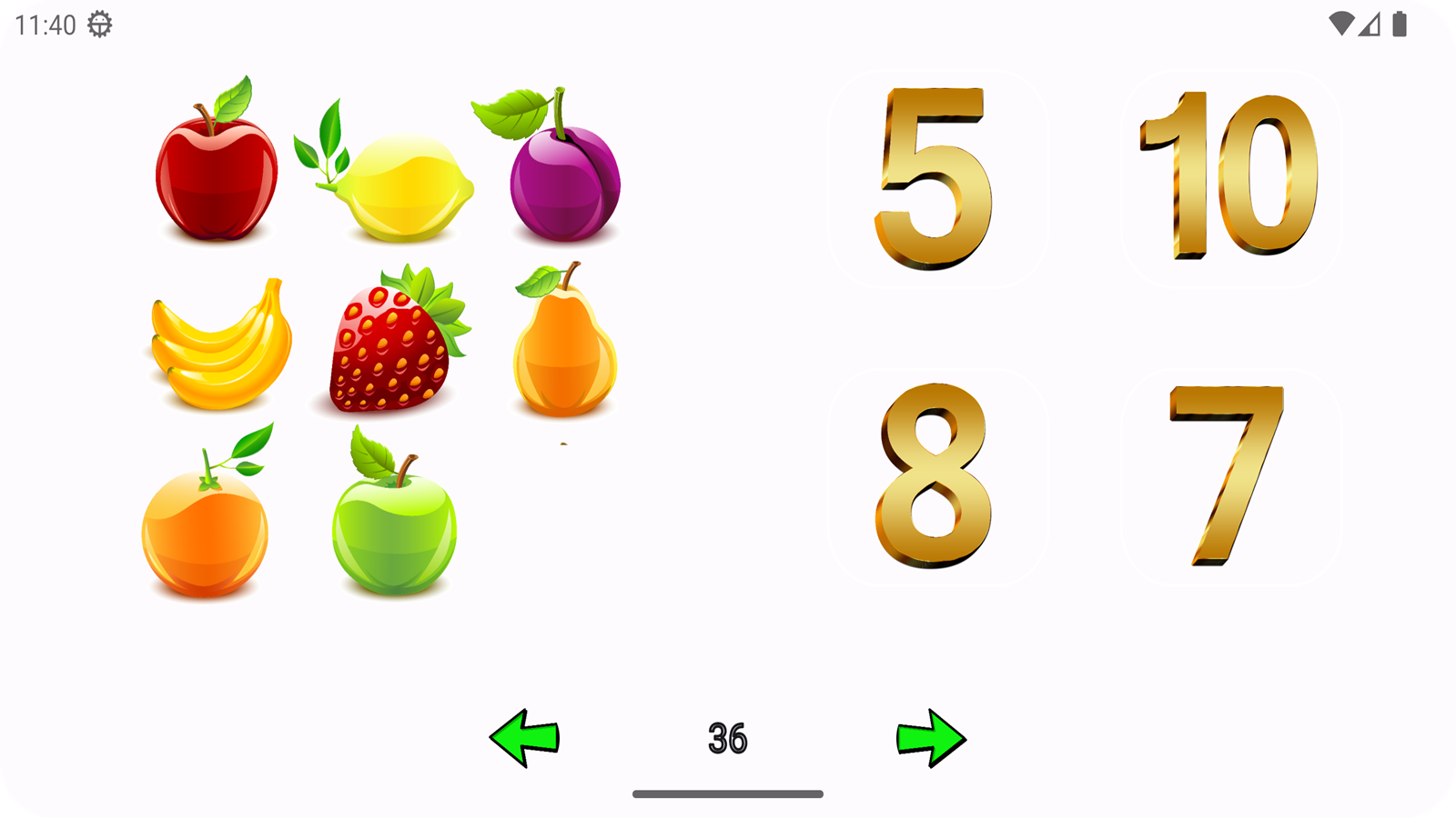 اسکرین شات 1 بازی شمارش و اعداد (3 تا 6 سال)