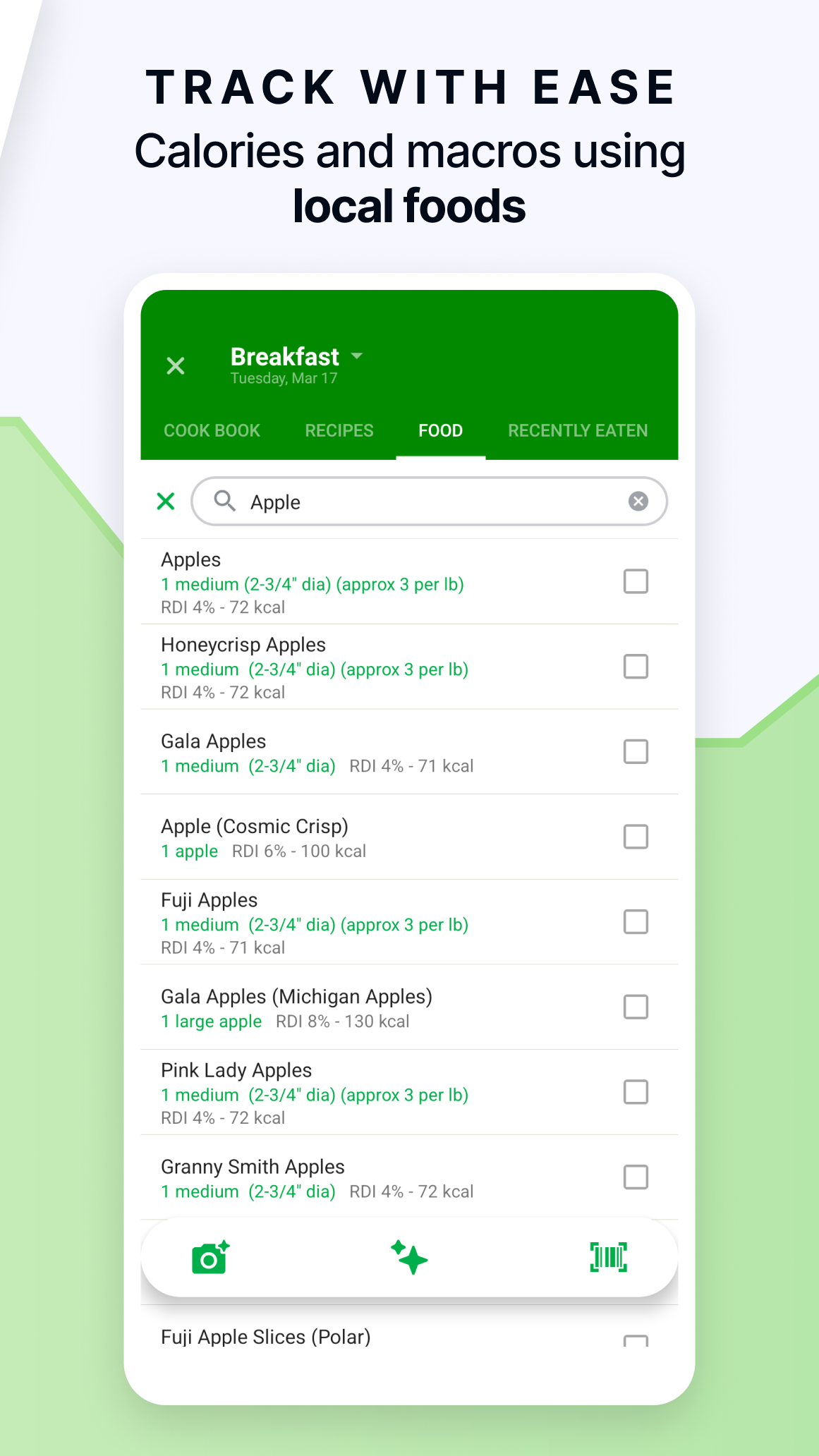 اسکرین شات 3 برنامه Calorie Counter by fatsecret