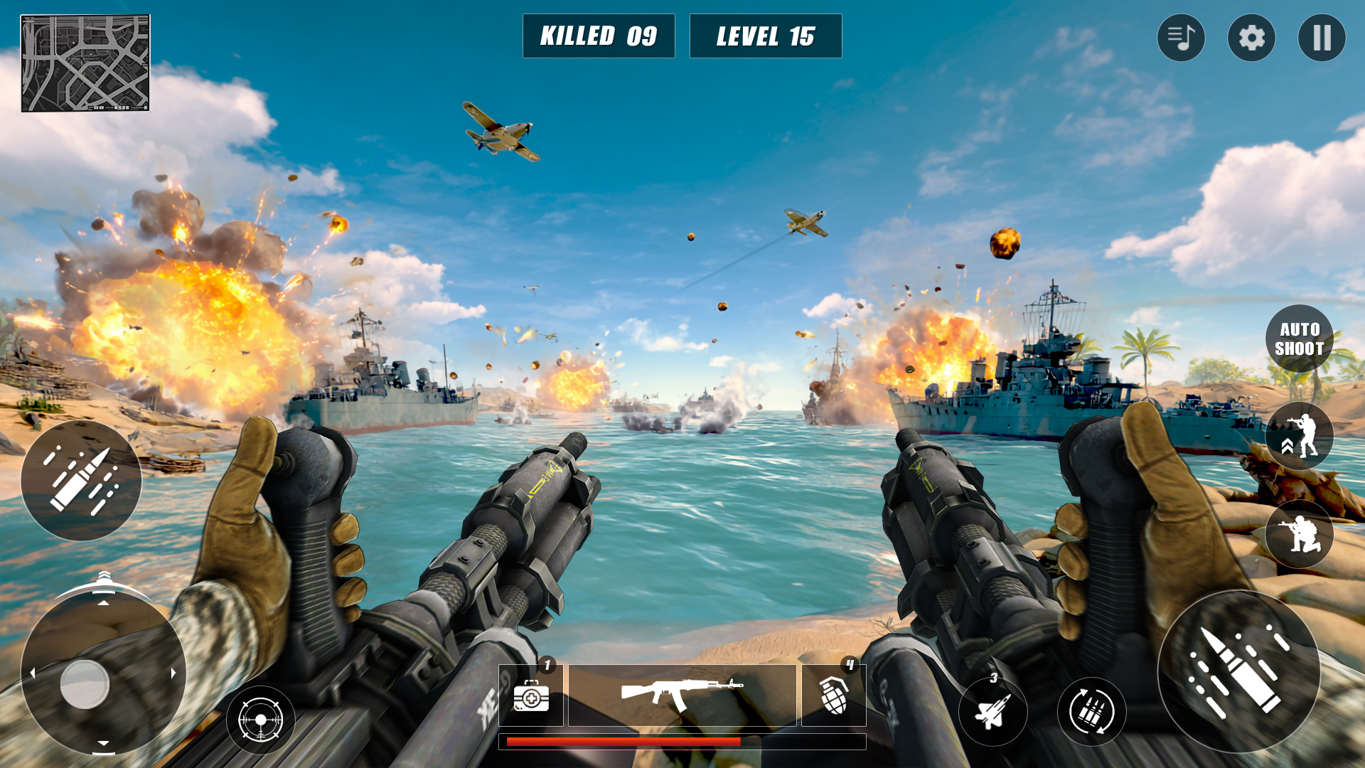 اسکرین شات 2 بازی Machine Gun Battle: War Games