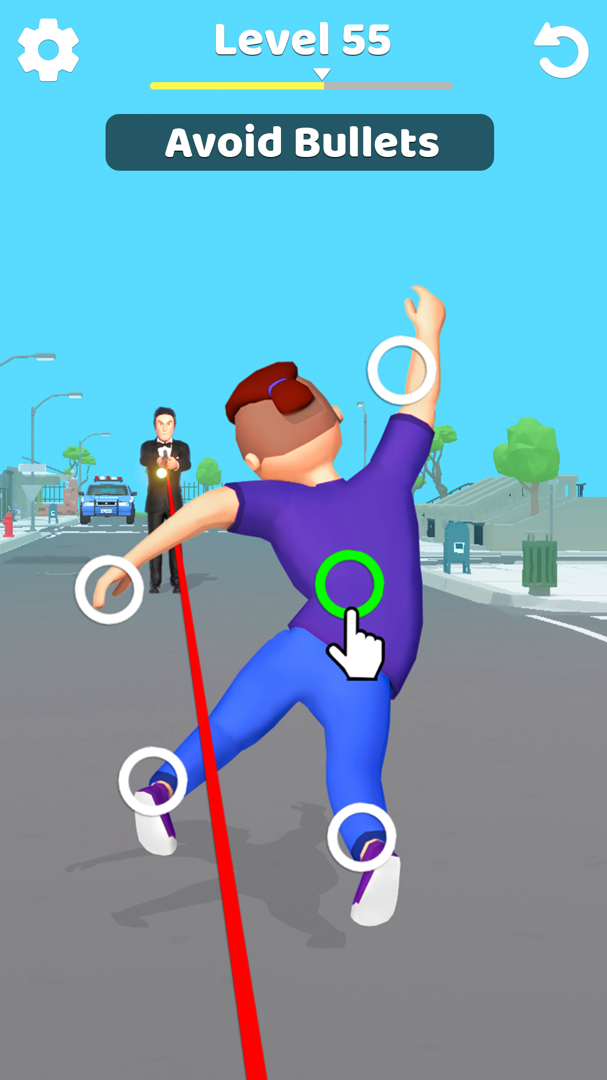 اسکرین شات 2 بازی Slow Mo Drag Run: Parkour Game