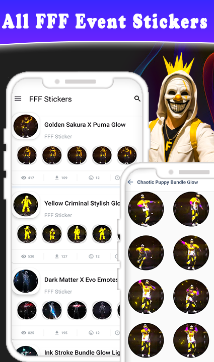 اسکرین شات 2 برنامه FFF FF Stickers - WAStickerApp