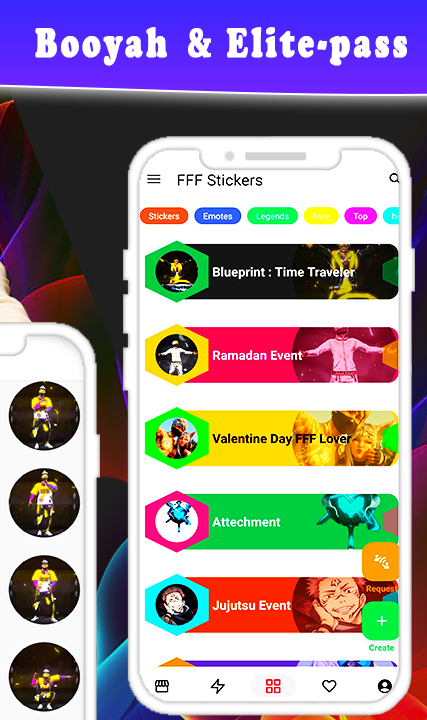 اسکرین شات 3 برنامه FFF FF Stickers - WAStickerApp
