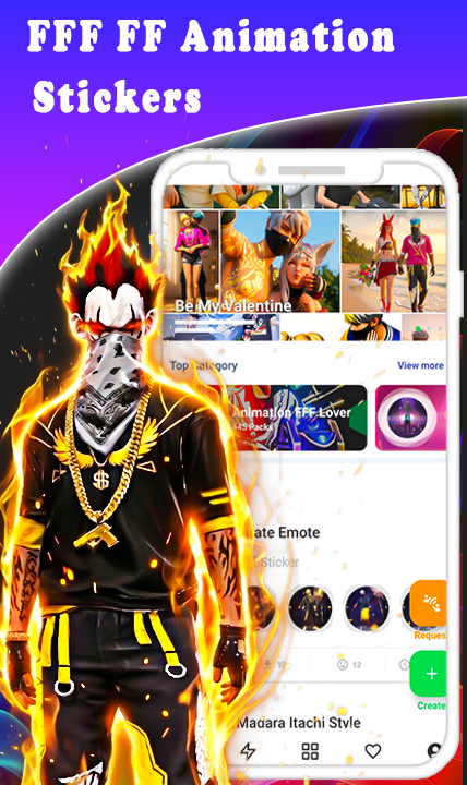 اسکرین شات 1 برنامه FFF FF Stickers - WAStickerApp