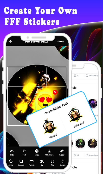 اسکرین شات 7 برنامه FFF FF Stickers - WAStickerApp