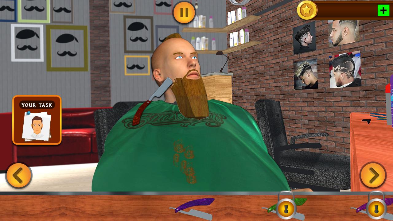 اسکرین شات 5 برنامه Virtual Barber Shop Simulator: Hair Cut Game 2020