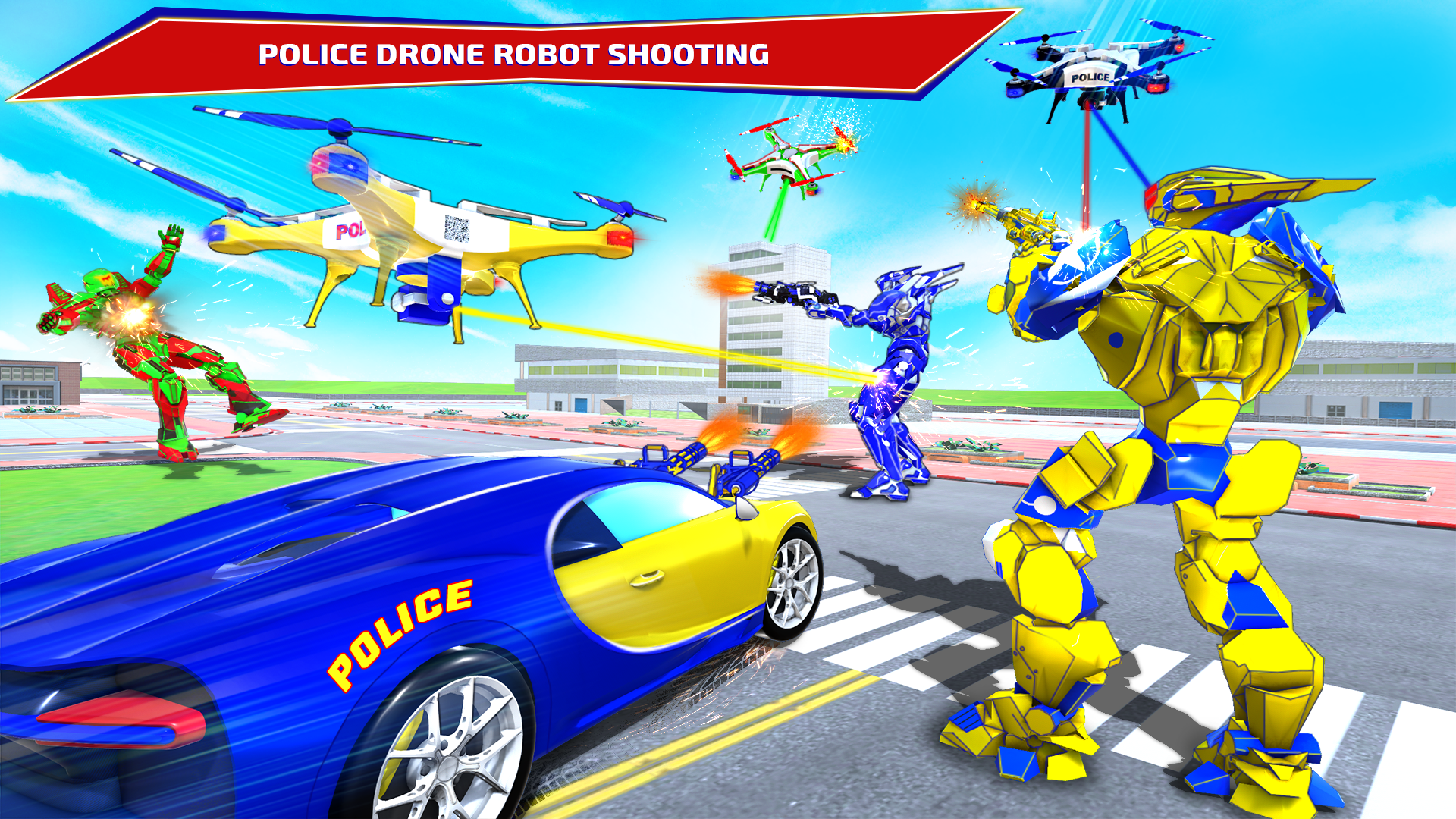اسکرین شات 7 بازی Police Eagle Robot Bike Game