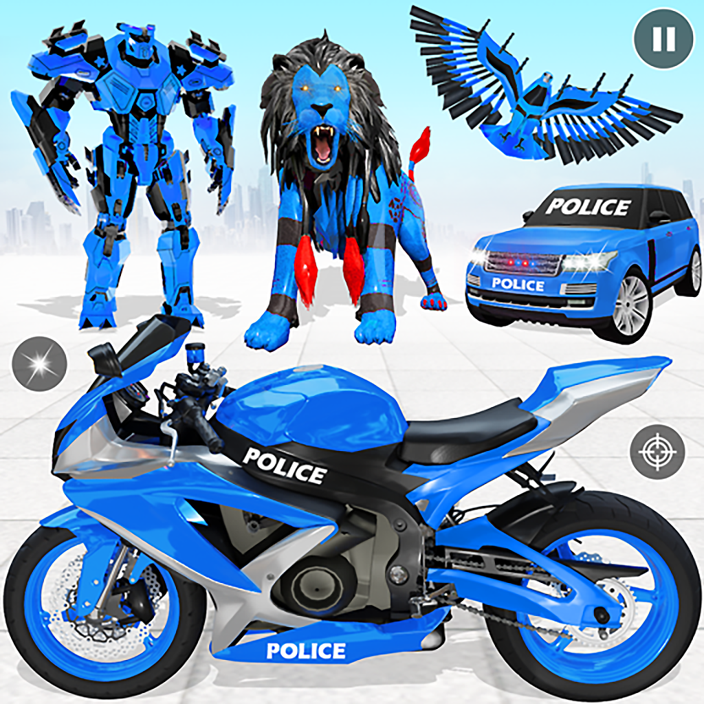 اسکرین شات 1 بازی Police Eagle Robot Bike Game