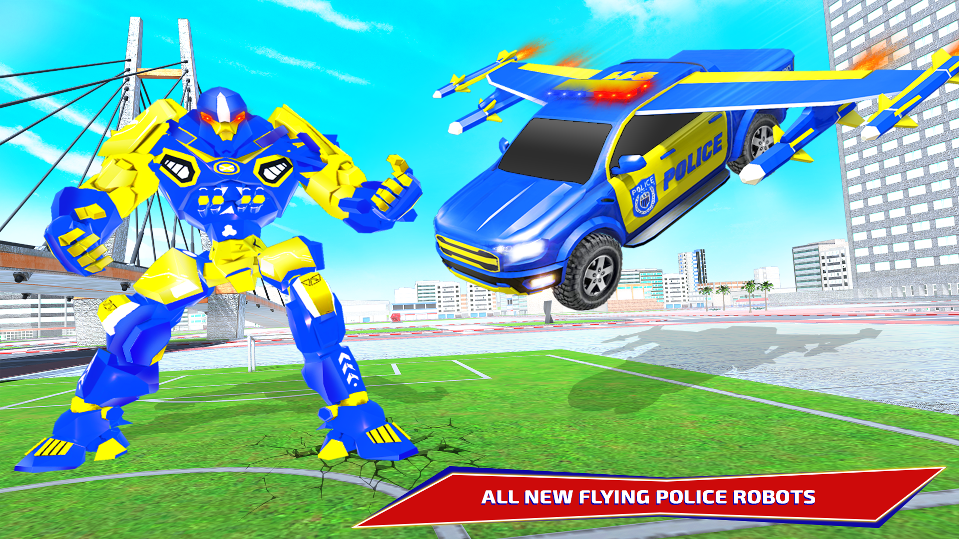اسکرین شات 5 بازی Police Eagle Robot Bike Game