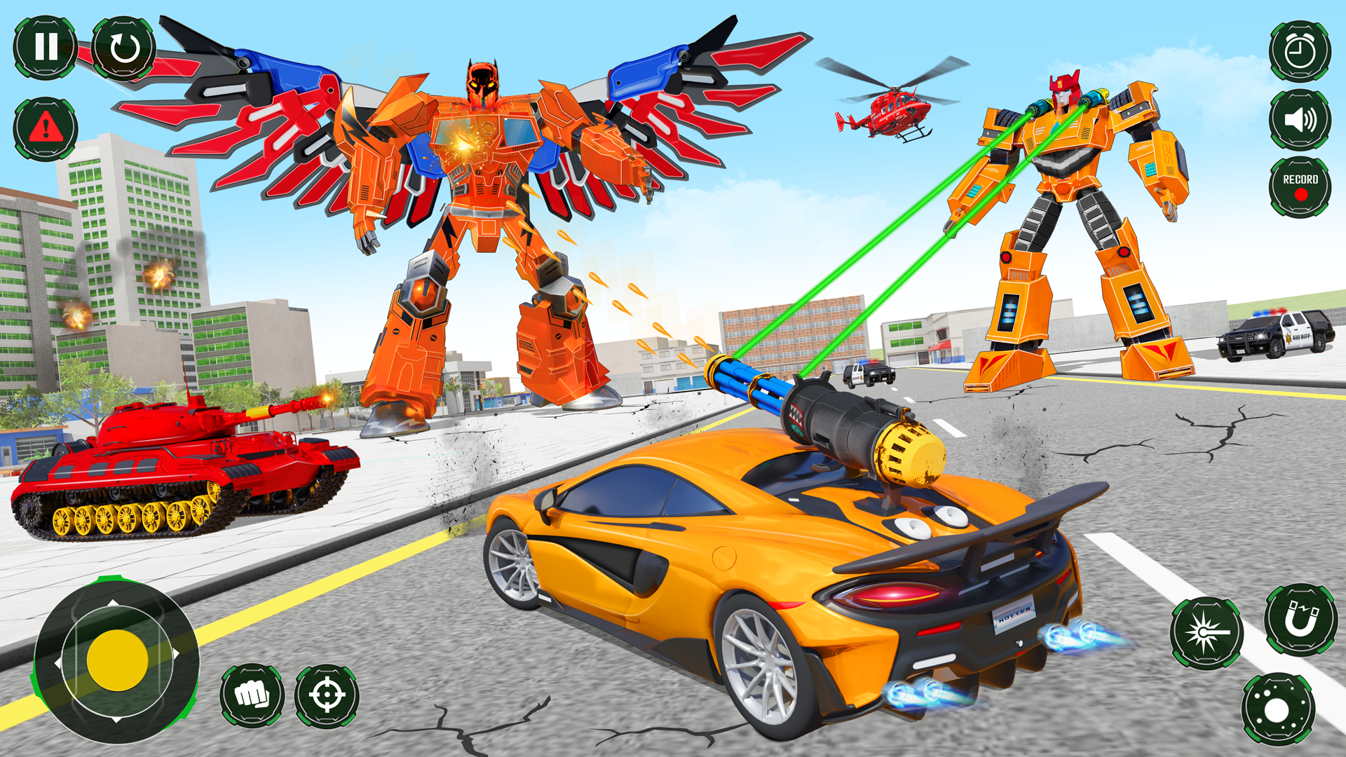 اسکرین شات 3 بازی Police Eagle Robot Bike Game
