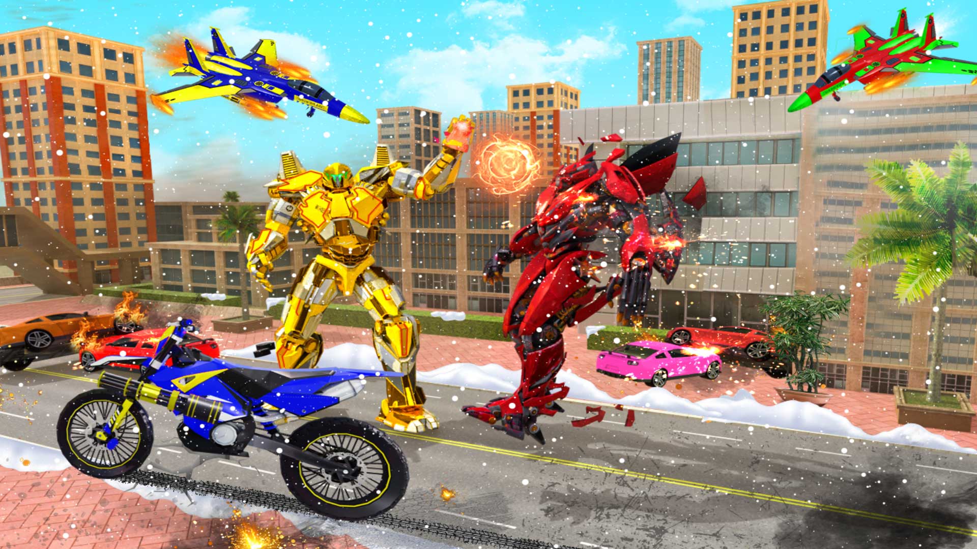 اسکرین شات 7 بازی Snow Bike Transform Robot Game