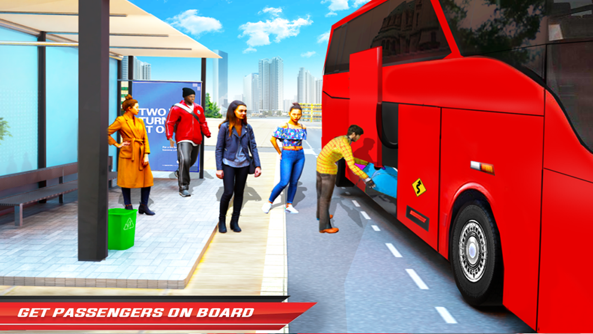 اسکرین شات 4 بازی City Coach Bus Driving Sim 3D