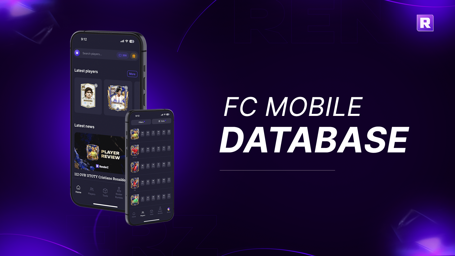 اسکرین شات 1 برنامه RenderZ: FC Mobile 25 Database
