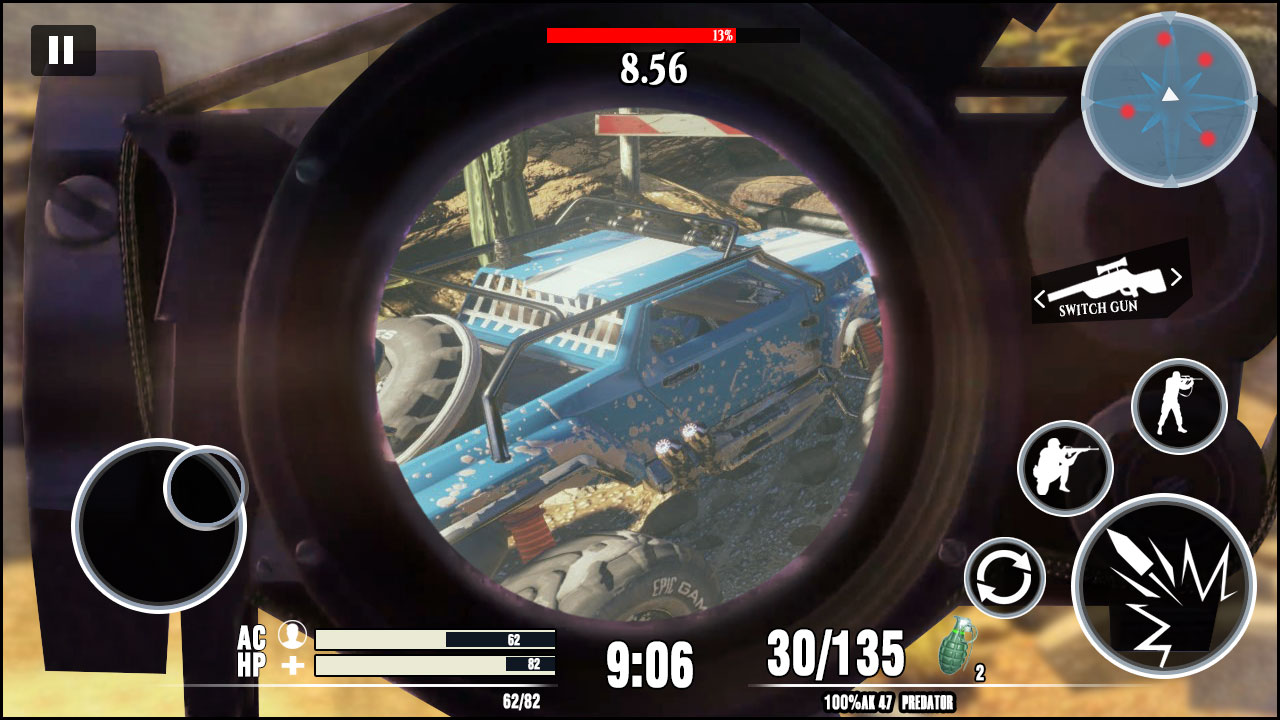 اسکرین شات 3 بازی Desert Sniper 3D: Battleground