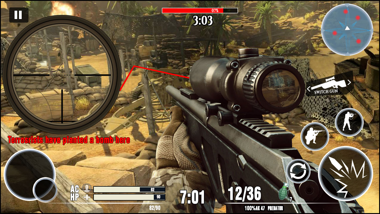 اسکرین شات 1 بازی Desert Sniper 3D: Battleground