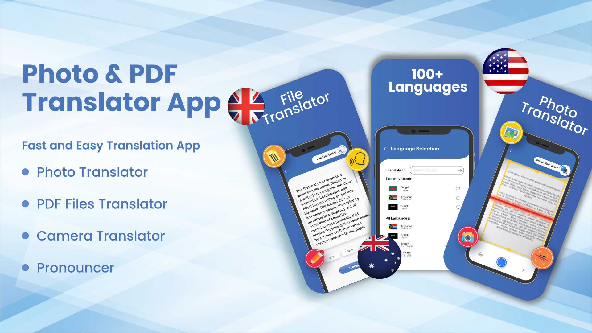 اسکرین شات 1 برنامه Photo & PDF Translator App