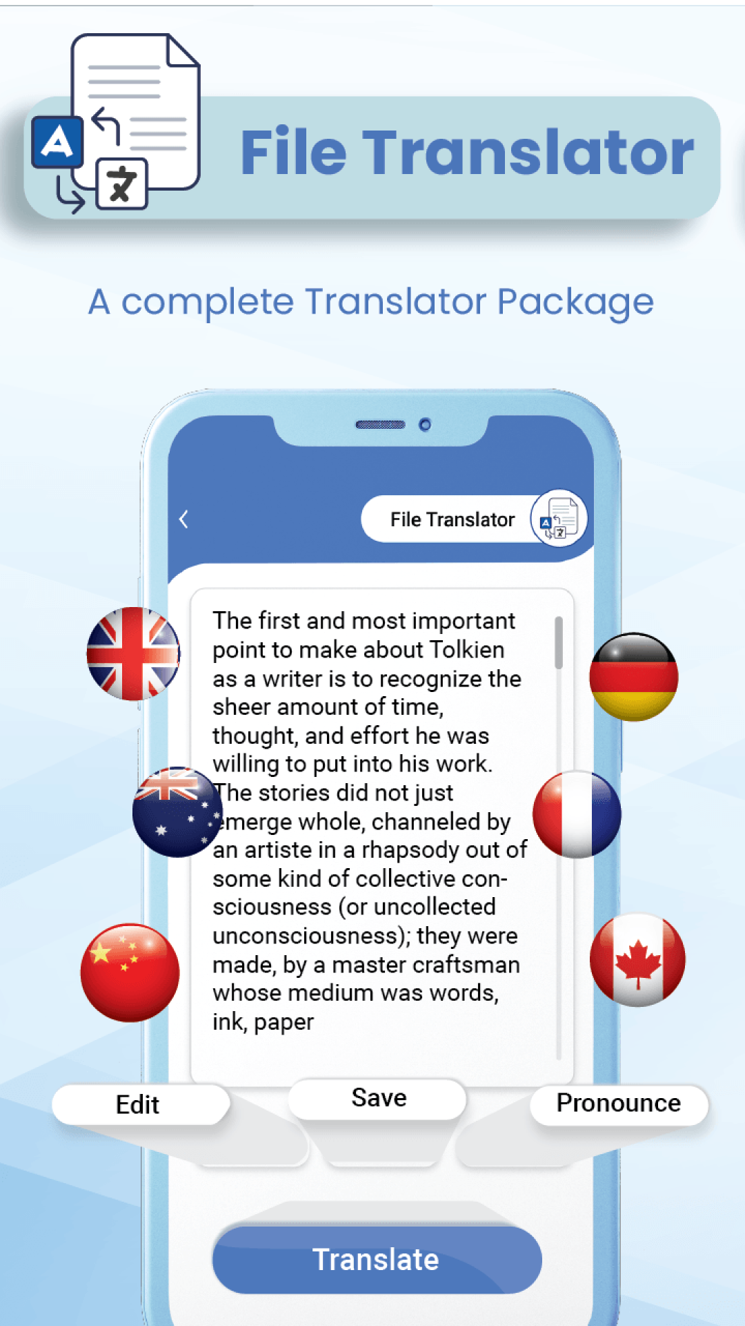 اسکرین شات 3 برنامه Photo & PDF Translator App
