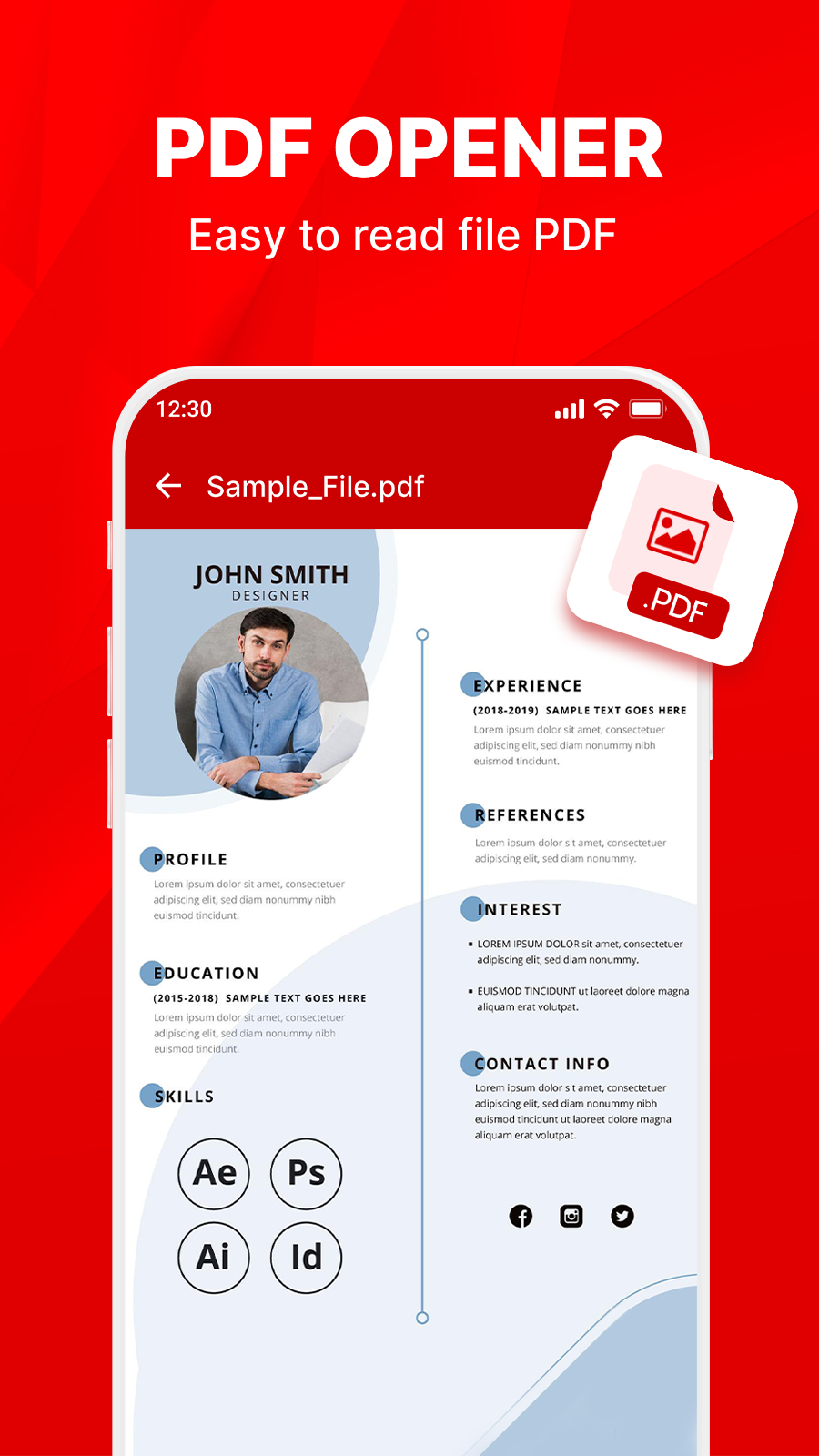 اسکرین شات 2 برنامه All Document File Reader