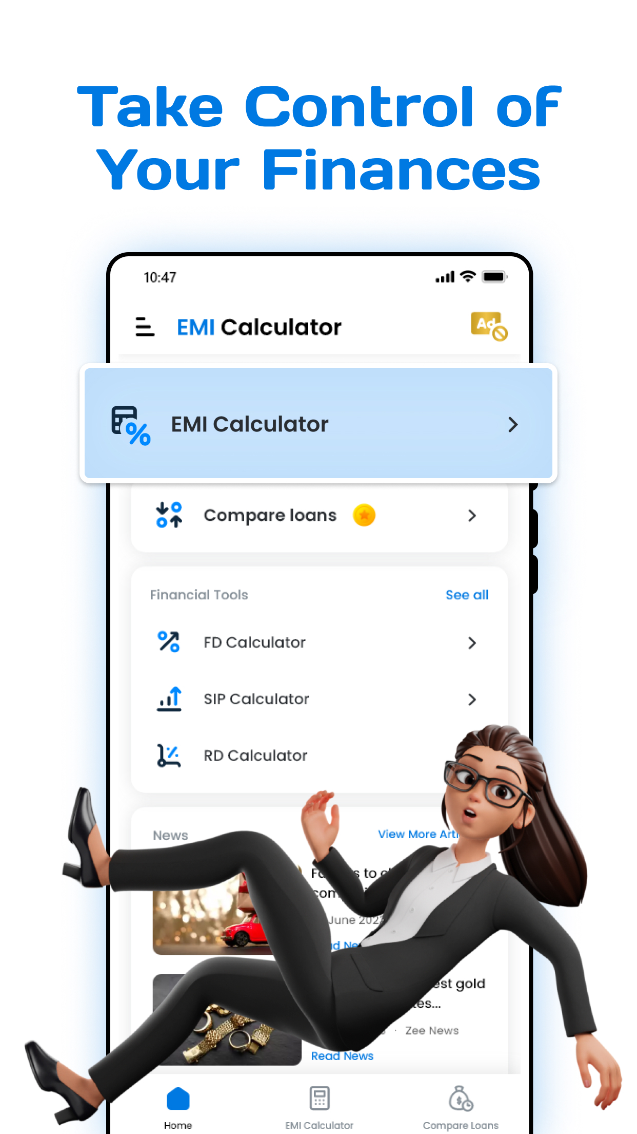 اسکرین شات 2 برنامه EMI Calculator: Calculate Loan