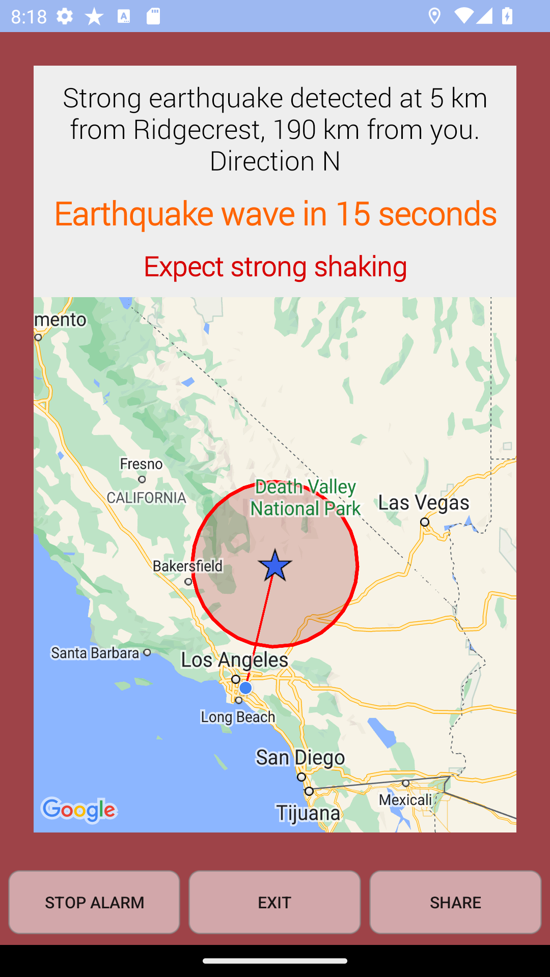 اسکرین شات 1 برنامه Earthquake Network