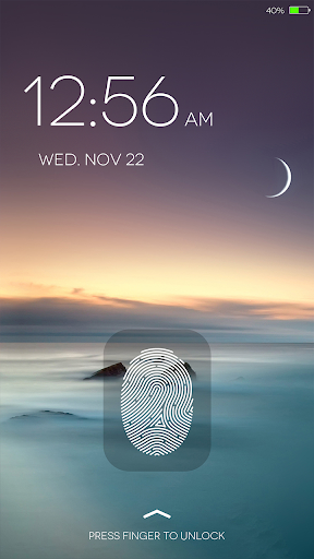 اسکرین شات 2 برنامه Fingerprint LockScreen Simulated Prank