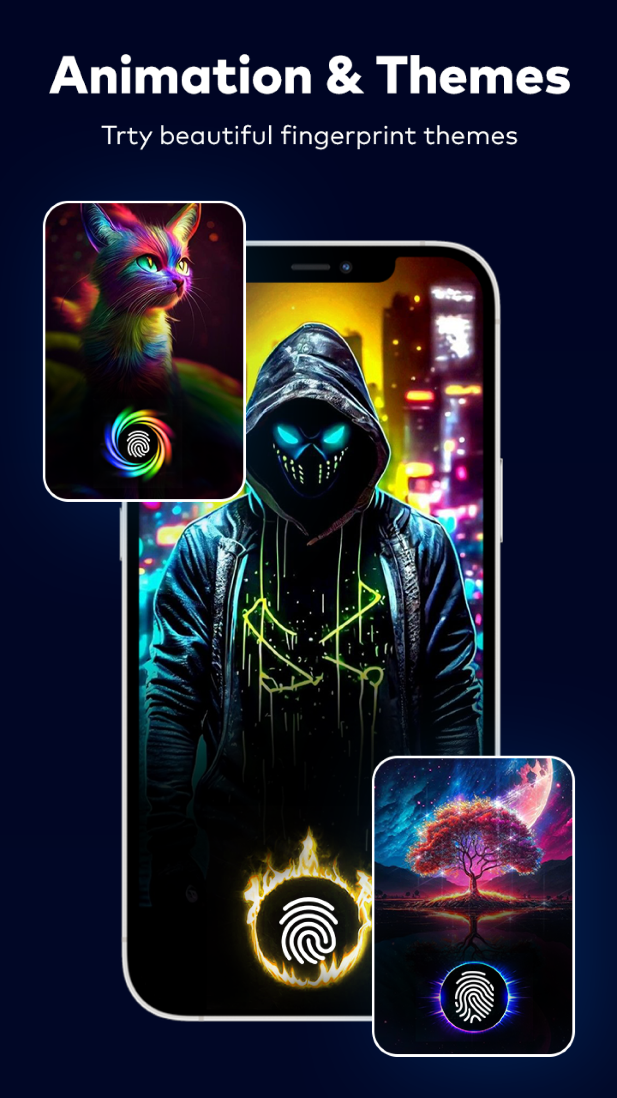 اسکرین شات 2 برنامه Fingerprint LIVE Lock Screen