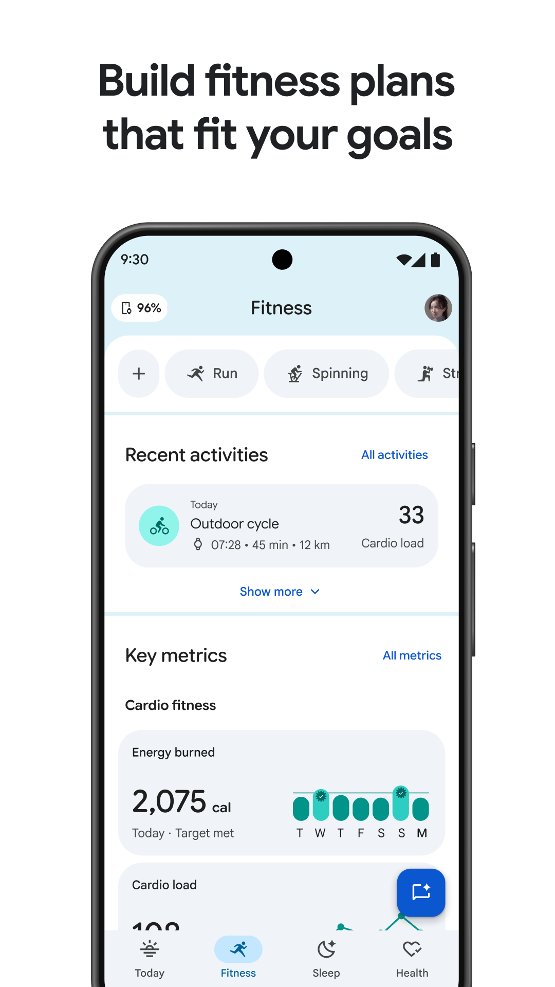 اسکرین شات 2 برنامه Google Health (Fitbit)