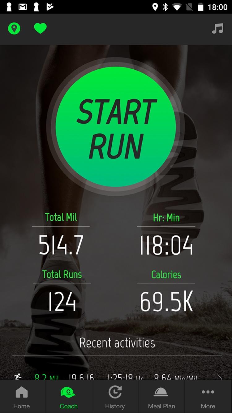 اسکرین شات 1 برنامه Running Distance Tracker +