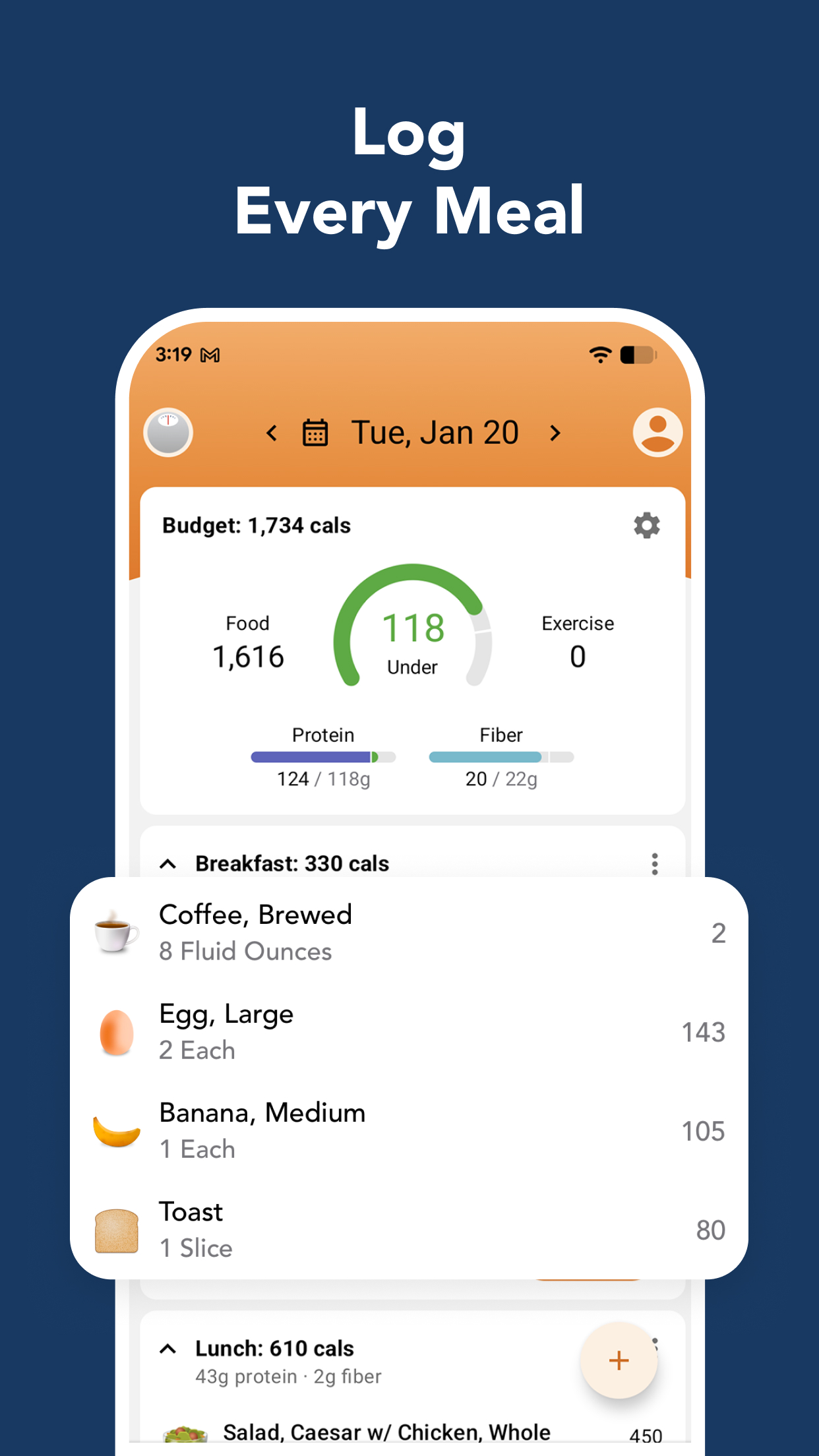 اسکرین شات 4 برنامه Calorie Counter by Lose It!