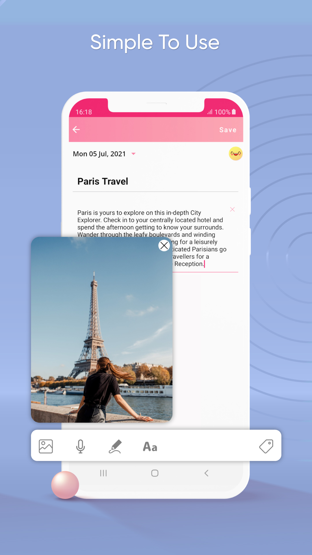 اسکرین شات 2 برنامه My Diary - Daily Life, Journal