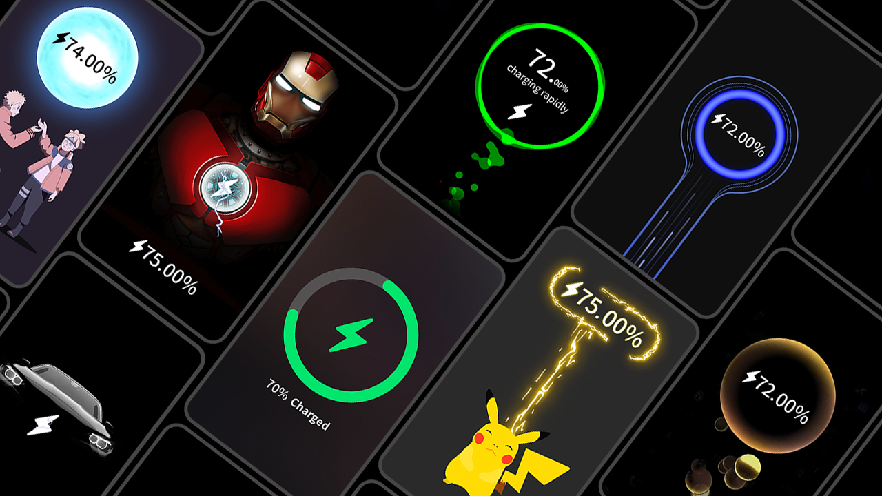 اسکرین شات 2 برنامه Flashing charging animation