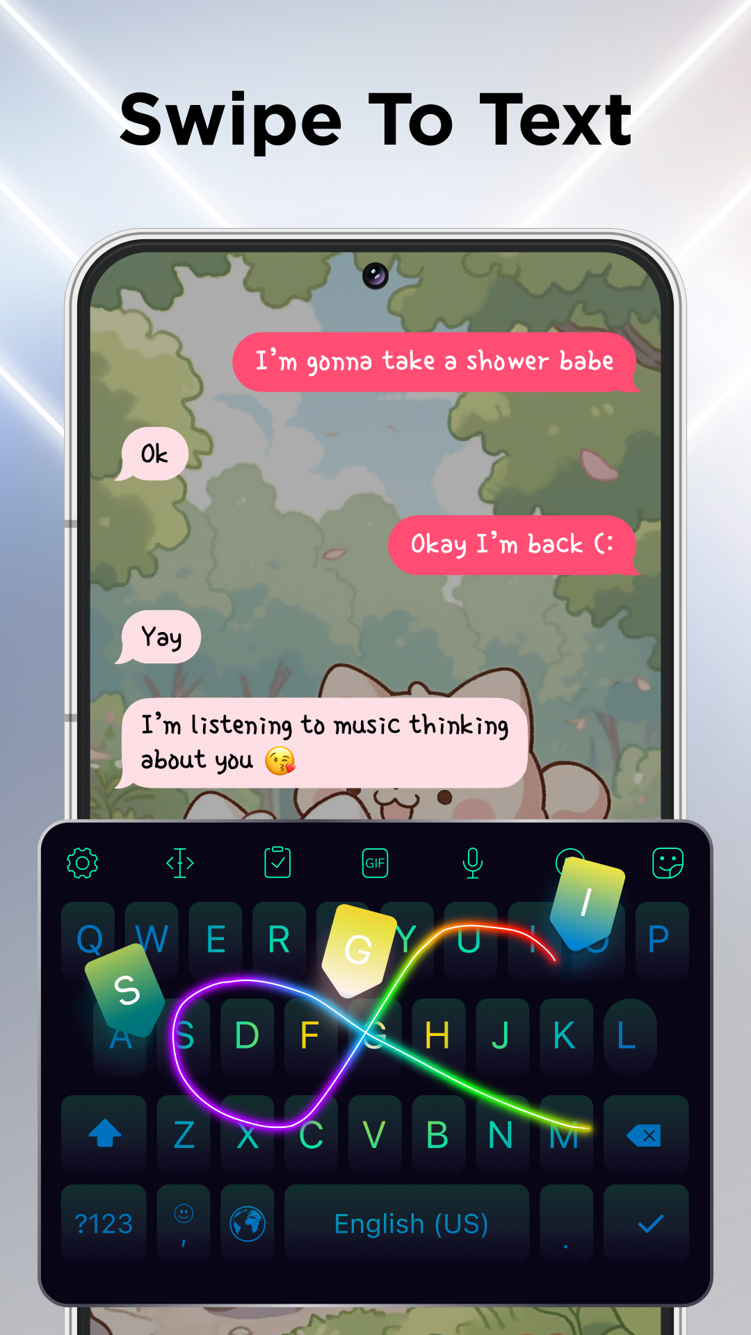 اسکرین شات 6 برنامه LED Keyboard: Colorful Backlit