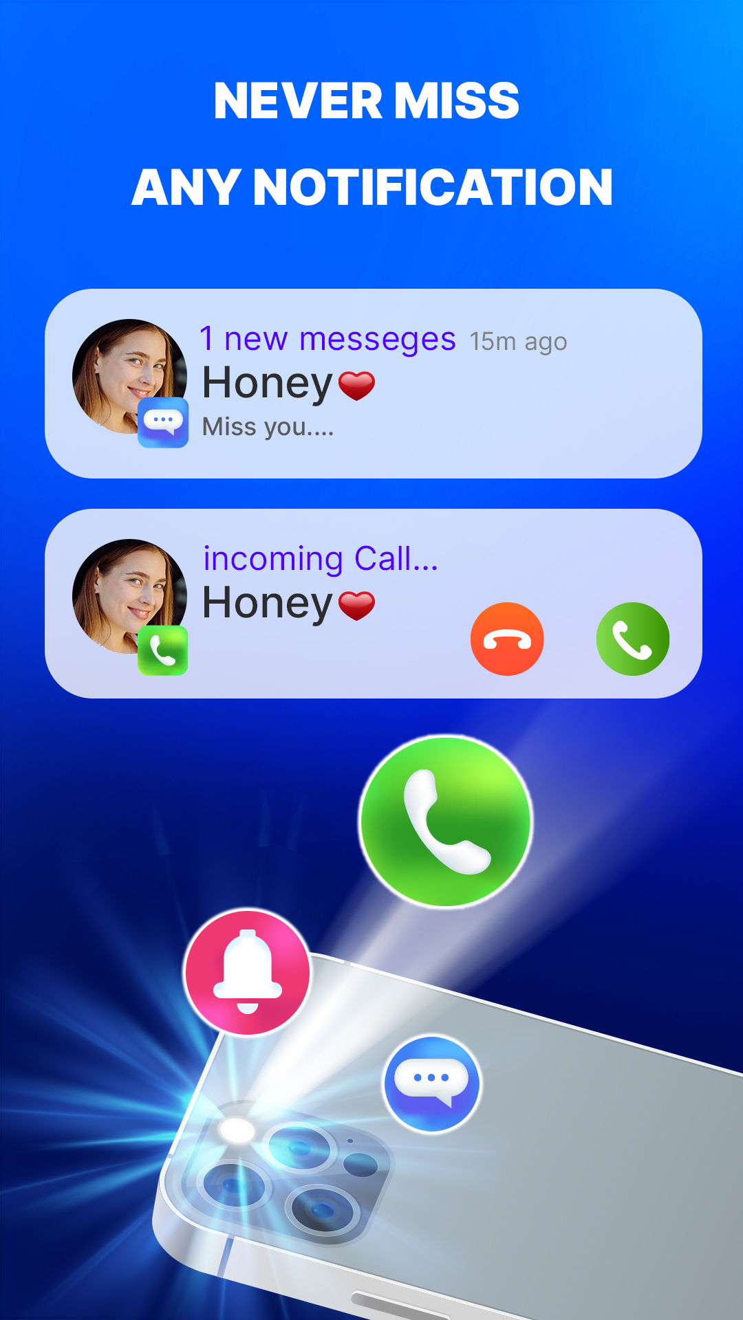 اسکرین شات 2 برنامه Flashlight App: Flash Alert