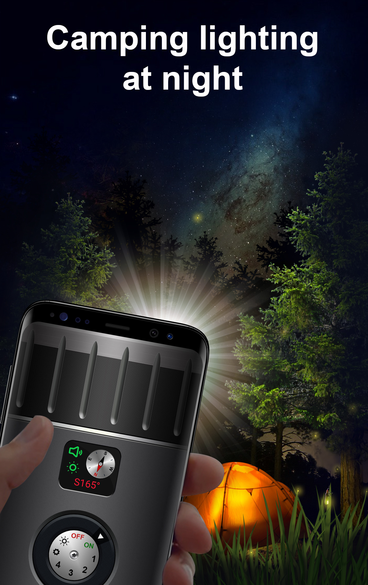 اسکرین شات 4 برنامه Flashlight & Screen Light