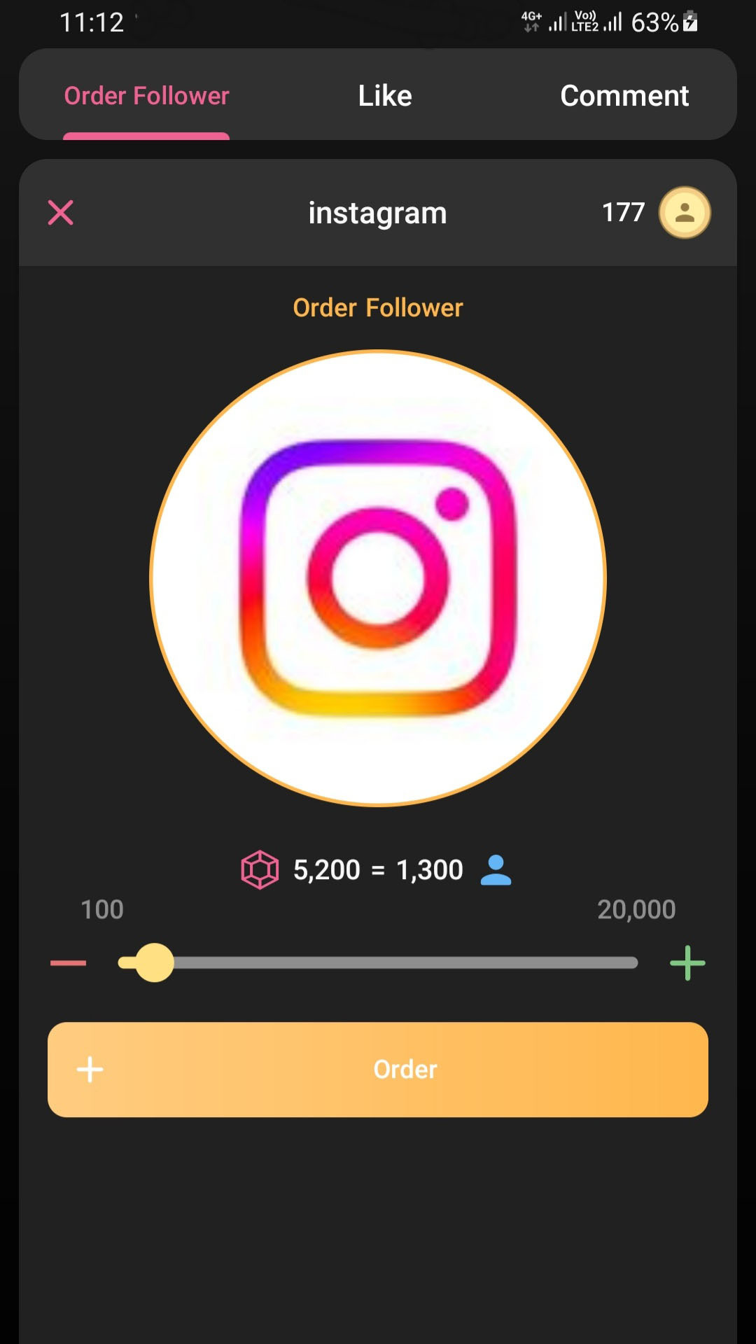 اسکرین شات 5 برنامه اینستا (فالوور،لایک و کامنت)