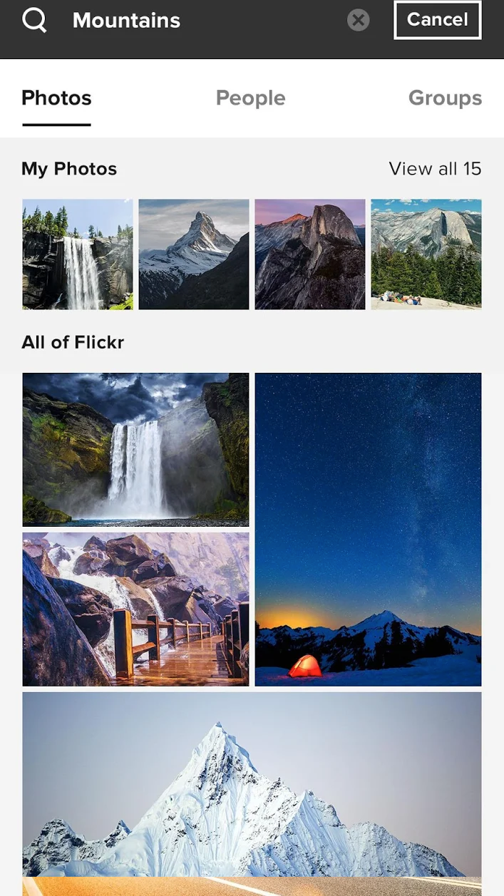 اسکرین شات 4 برنامه Flickr