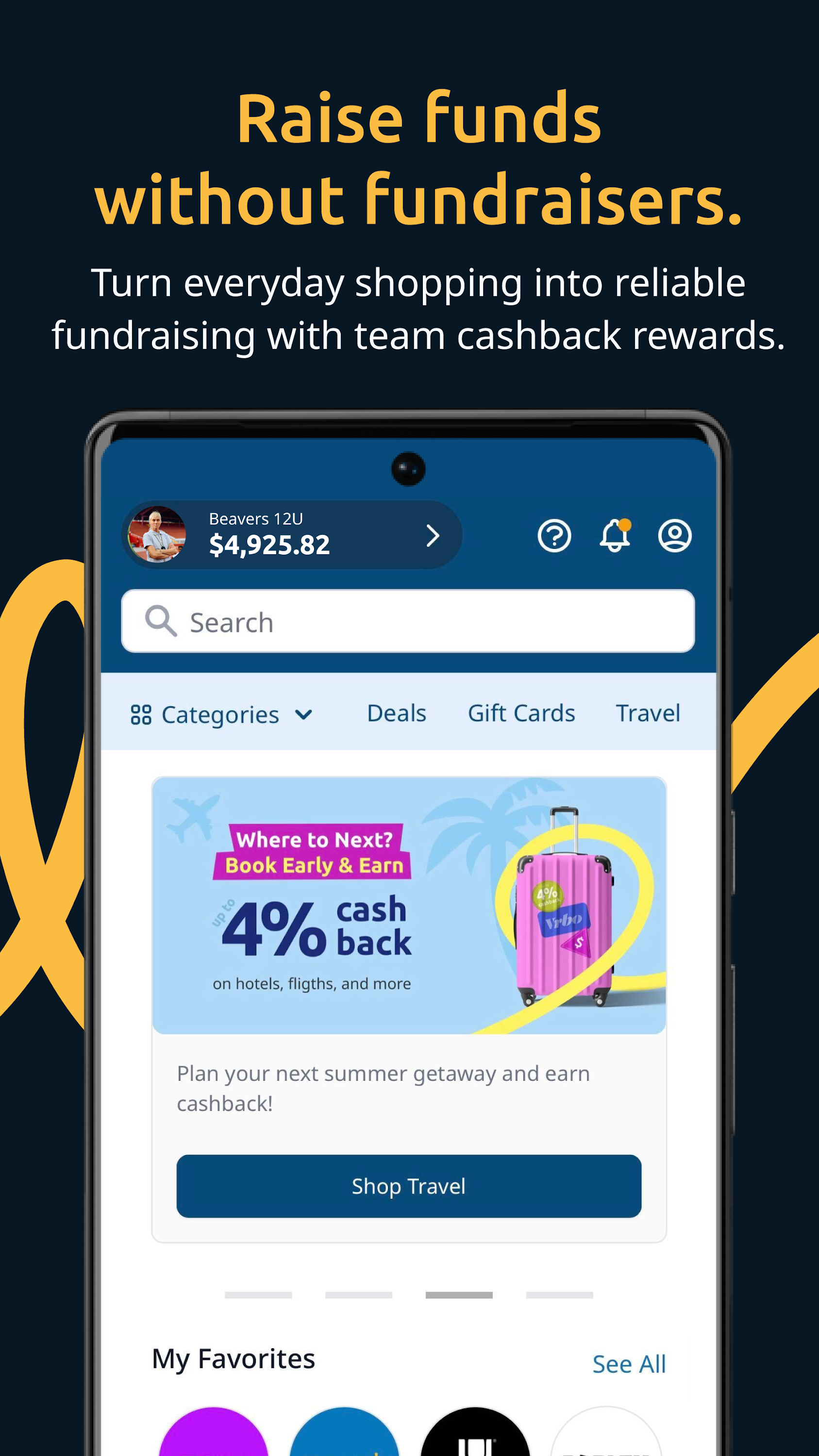 اسکرین شات 1 برنامه FlipGive Shop - Funding Sports