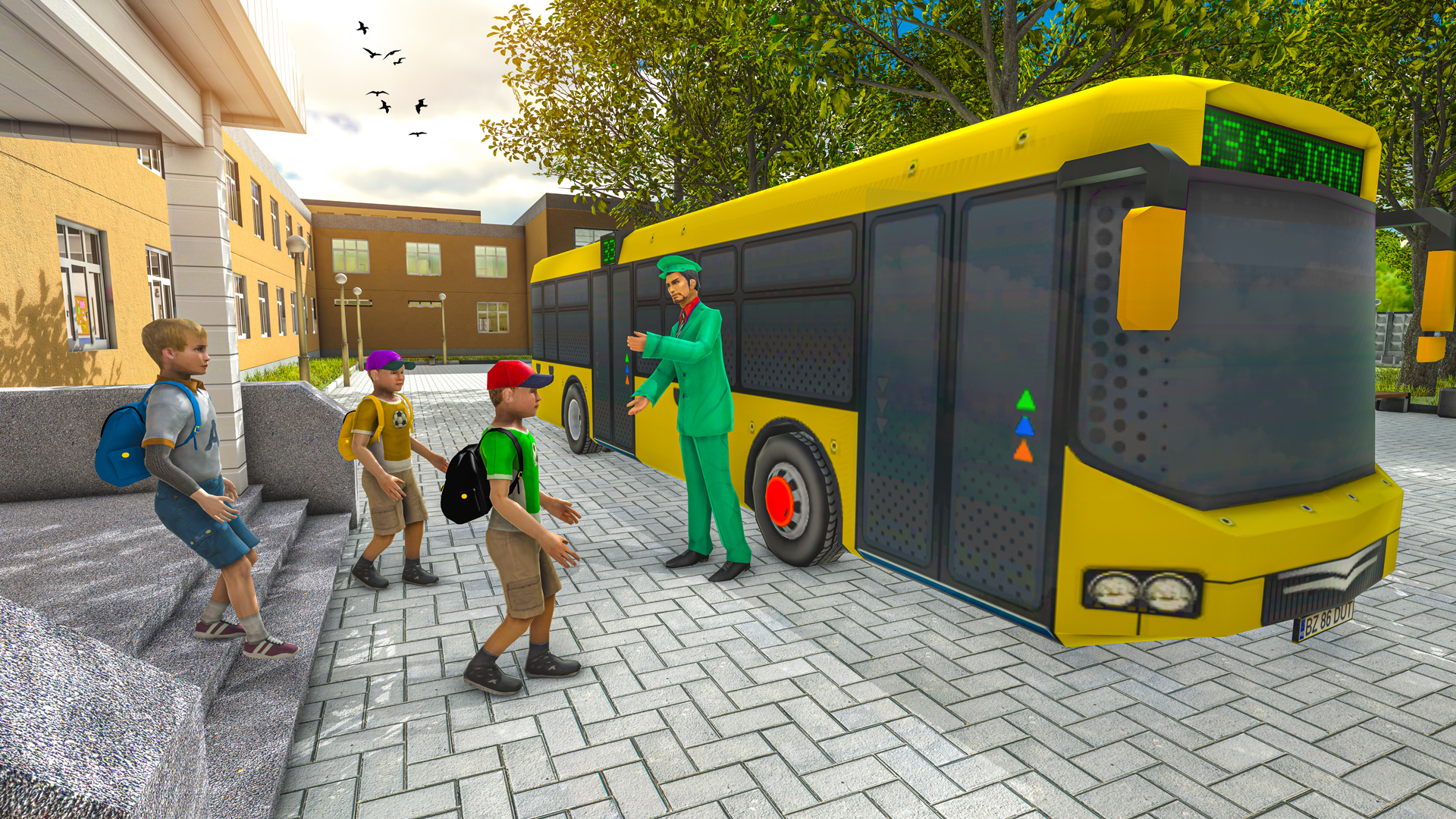 اسکرین شات 2 بازی School Bus Driver Fun Game