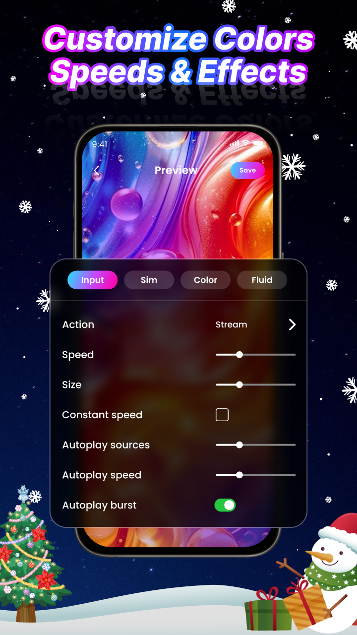 اسکرین شات 5 برنامه Flow Simulation Live Wallpaper